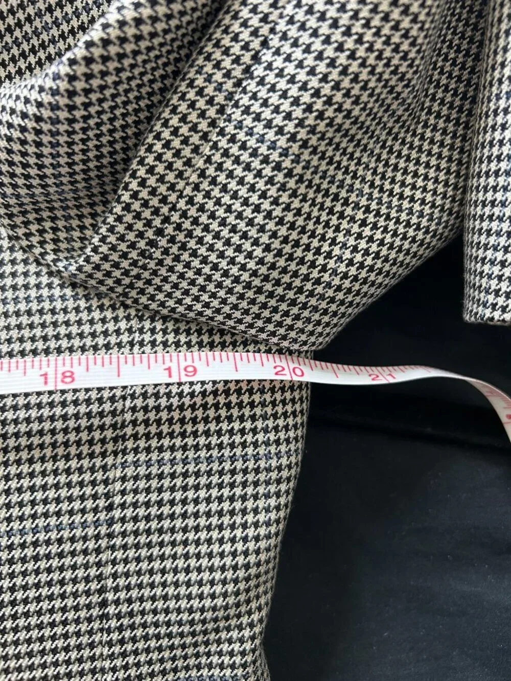 Brooks Brothers 38S Sport Coat Blazer Silk Wool Houndstooth Blue Thread Made Can